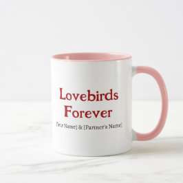 Persoonlijke mok voor koppels 'Liefdesvogels voor