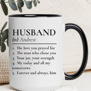 Persoonlijke mok voor man cadeau voor huwelijksver