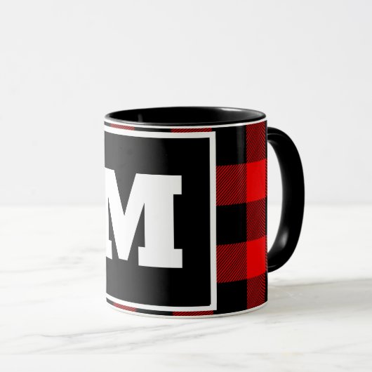 Persoonlijke Mok voor rode buffels met kerstmis (Voorkant rechts)