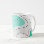 Persoonlijke mokken met golvend abstract ontwerp (Voorkant rechts)