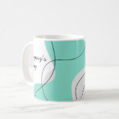 Persoonlijke mokken met golvend abstract ontwerp (Voorkant links)