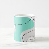 Persoonlijke mokken met golvend abstract ontwerp (Center)