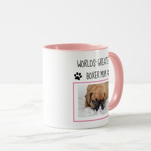 Persoonlijke Mokken voor honden - Boxer Mam (Voorkant rechts)