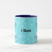 Persoonlijke mokkop 'I Skate' in blauw Mok (Midden)