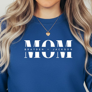 Persoonlijke MOM Namen van Kinderen, Moderne Chic Trui