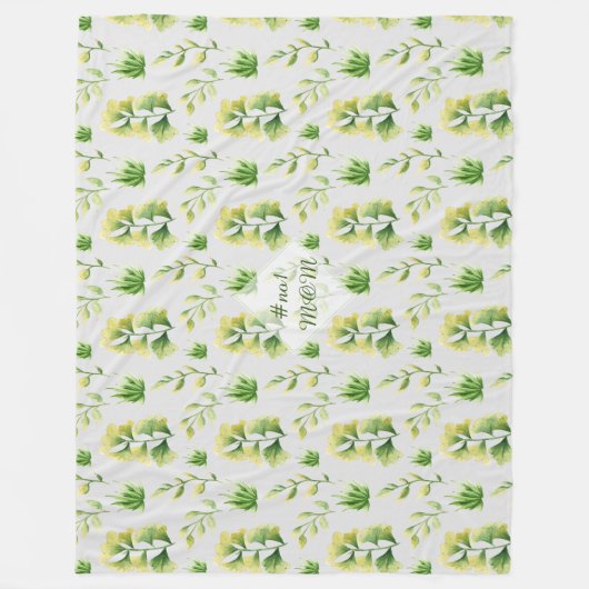 Persoonlijke MOM Stiefmoeder Schoonmoeder Groene T Fleece Deken (Voorkant)