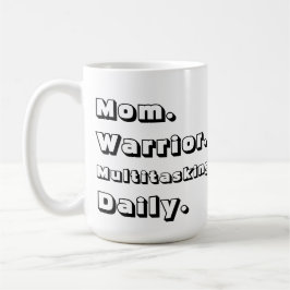Persoonlijke Mom Warrior Multitasking Daily Witte Koffiemok