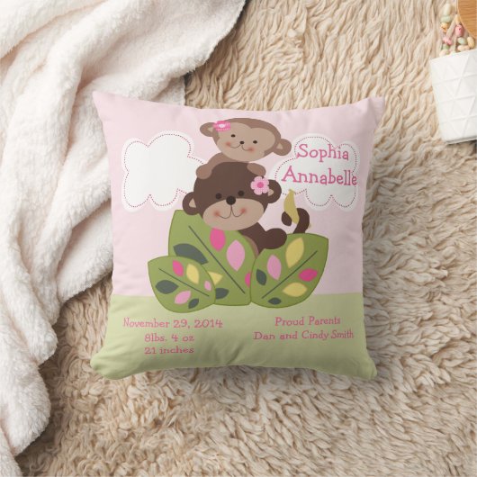 Persoonlijke 'Monkey Girl Sisters' Keepomwille Pil Kussen (Deken)