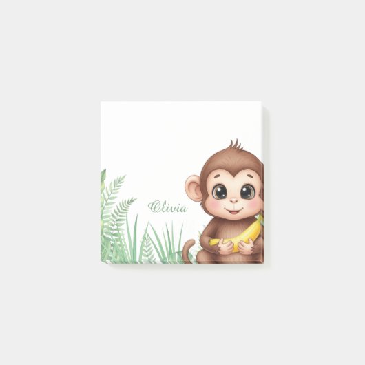 Persoonlijke Monkey Safari Plakbriefjes Post-it® Notes (Voorkant)