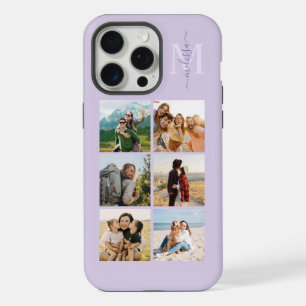Persoonlijke Monogram 6 Foto Collage iPhone 15 Pro Max Case