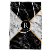 Persoonlijke Monogram Aangepaste Letter Marmeren C Medium Cadeauzakje (Achterkant)