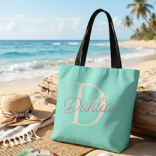 Persoonlijke Monogram Aangepaste Naam Initiaal Rei Tote Bag