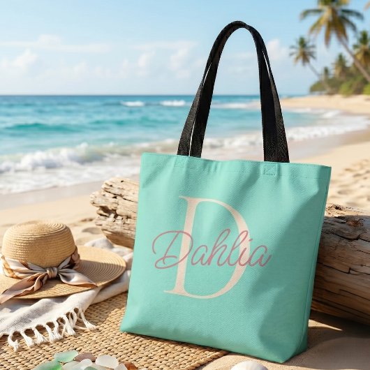 Persoonlijke Monogram Aangepaste Naam Initiaal Rei Tote Bag