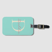 Persoonlijke Monogram Aangepaste Naam Reis Cadeau Bagagelabel (Voorkant (horizontaal))