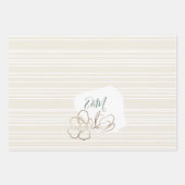 Persoonlijke Monogram Abstracte Bloem Bruiloft Wra Inpakpapier Vel (Voorkant 2)