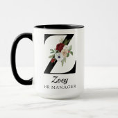 Persoonlijke monogram alfabet mok voor HR-manager (Links)