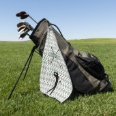 Persoonlijke Monogram Argyle Aangepaste Naam Golfhanddoek (Groen)
