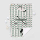 Persoonlijke Monogram Argyle Aangepaste Naam Vrouw Golfhanddoek (Insitu)