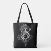 Persoonlijke Monogram Beginhoofd Tote Bag (Achterkant)