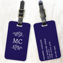 Persoonlijke Monogram Beginletters Botanisch blad