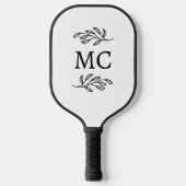 Persoonlijke Monogram Beginletters Botanisch blad Pickleball Paddle (Voorkant)