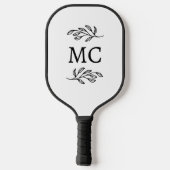 Persoonlijke Monogram Beginletters Botanisch blad Pickleball Paddle (Achterkant)