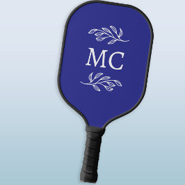 Persoonlijke Monogram Beginletters Botanisch blad Pickleball Paddle