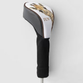 Persoonlijke Monogram Beginletters Giraffe  Golfheadcover (Schuin)