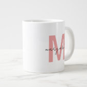 Persoonlijke Monogram Beginletters Naam Grote Koffiekop (Voorkant rechts)
