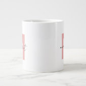 Persoonlijke Monogram Beginletters Naam Grote Koffiekop (Voorkant)