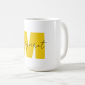 Persoonlijke Monogram Beginletters Naam Koffiemok (Voorkant rechts)
