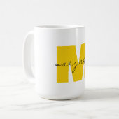 Persoonlijke Monogram Beginletters Naam Koffiemok (Voorkant links)