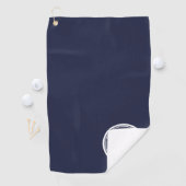 Persoonlijke Monogram Beginletters Navy Blauwe Golfhanddoek (Insitu)