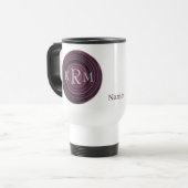 Persoonlijke Monogram Beginletters Pruim Draaikolk Reisbeker (Voorkant links)