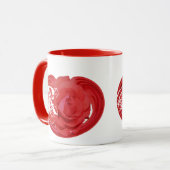 Persoonlijke Monogram Beginletters Roos Bloem Mok (Voorkant links)
