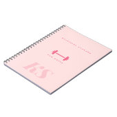 Persoonlijke Monogram Beginletters Roze Gym Notebo Notitieboek (Linkerzijde)