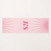 Persoonlijke Monogram Beginletters Roze Yoga Mat (Voorkant (horizontaal))
