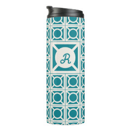 Persoonlijke Monogram Breeze Block Tumbler Thermosbeker
