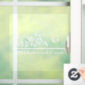 Persoonlijke Monogram Brievenbus Raamsticker (Huis)