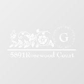 Persoonlijke Monogram Brievenbus Raamsticker (Vel)