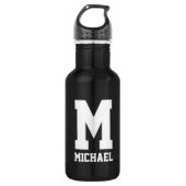 Persoonlijke monogram cadeau sport waterfles (Voorkant)