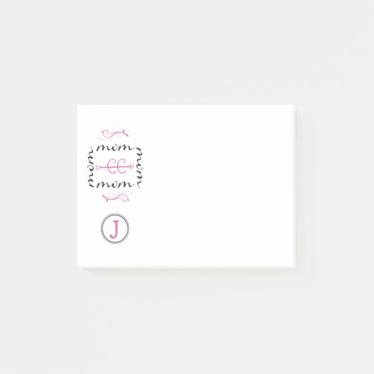 Persoonlijke Monogram Cross Country Moeder Post-it® Notes (Voorkant)
