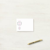 Persoonlijke Monogram Cross Country Moeder Post-it® Notes (Op bureau)