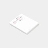 Persoonlijke Monogram Cross Country Moeder Post-it® Notes (Schuin)