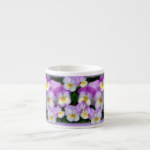 Persoonlijke monogram Dainty Pansy Espresso Cup Espresso Kop (Voorkant)