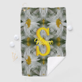 Persoonlijke Monogram Eerste Letter Naam Madeliefj Golfhanddoek (Insitu)