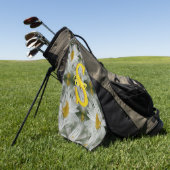 Persoonlijke Monogram Eerste Letter Naam Madeliefj Golfhanddoek (Groen)