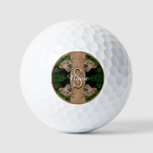 Persoonlijke Monogram Eerste Letter Naam Vlinder K Golfballen (Voorkant)