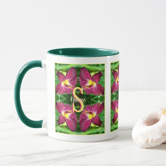 Persoonlijke Monogram Eerste Letter Namen Daglel K Mok (Met donut)
