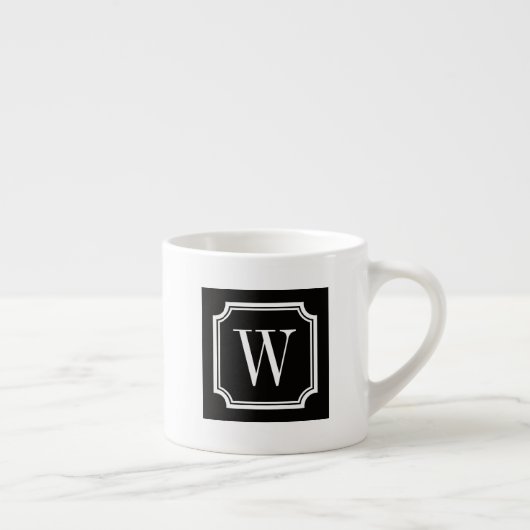 Persoonlijke monogram elegante rand espressokop espresso kop (Rechts)